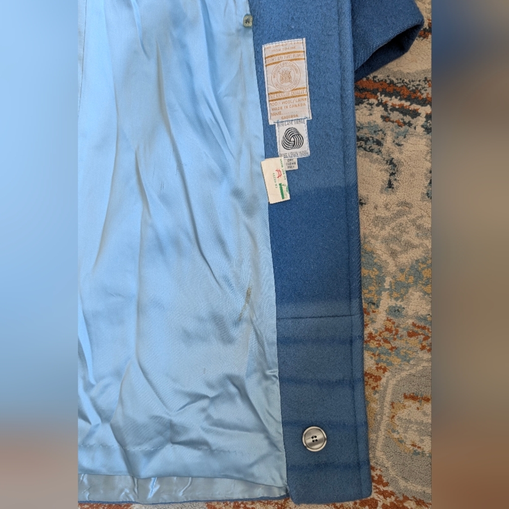 RARE! HBC Vintage 4Point Blanket Blue Coat - Picture 4 of 11